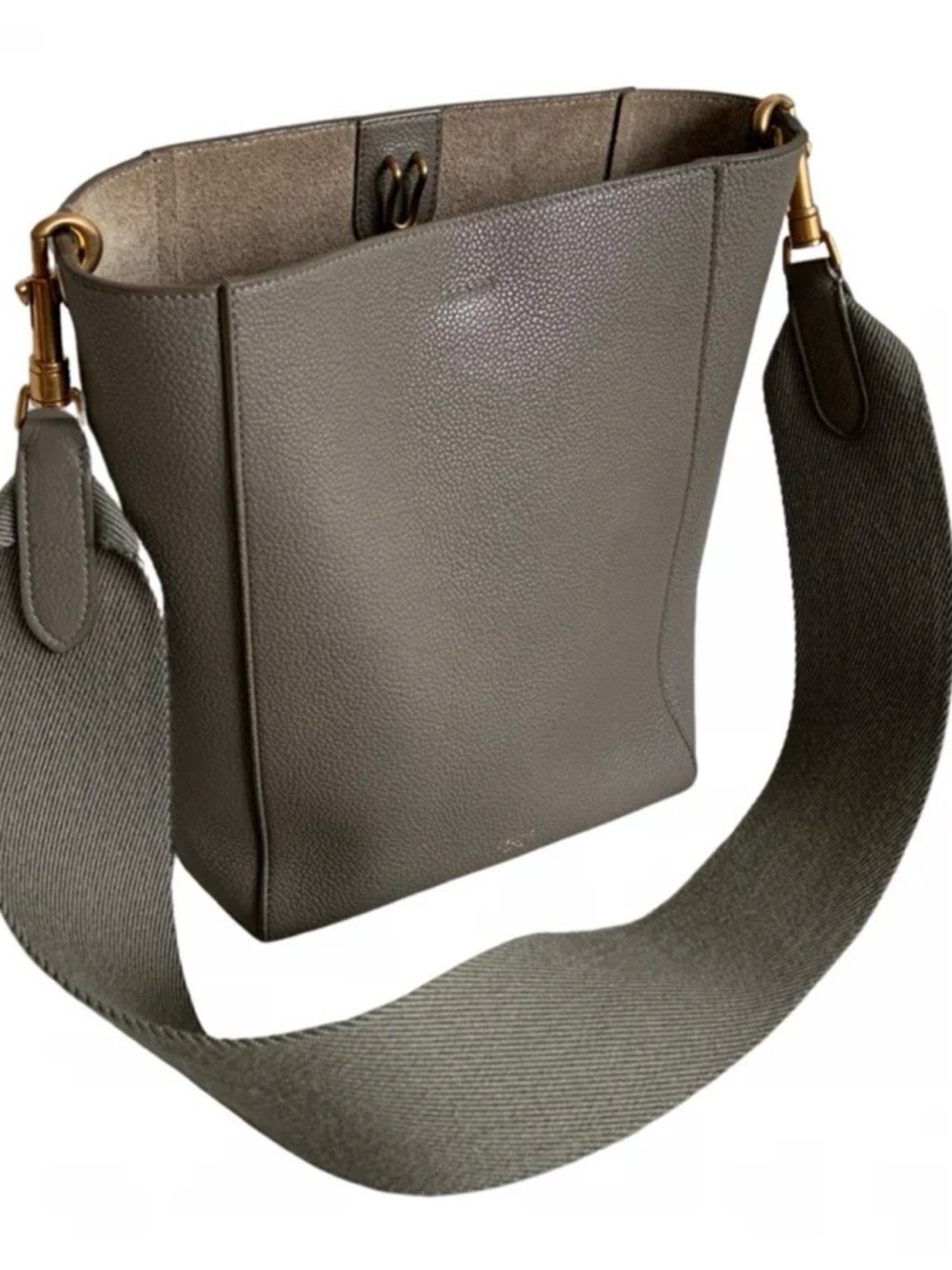 Celine Sangle Small Bucket Bag in soft grained calfskin